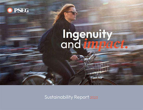 PSEG's 2023 Sustainability Report (cover page)