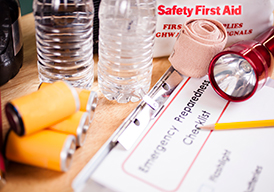 Emergency preparedness checklist and supplies
