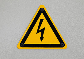 High voltage warning sign