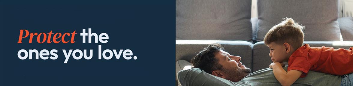 Father and son are shown. Gas safety.