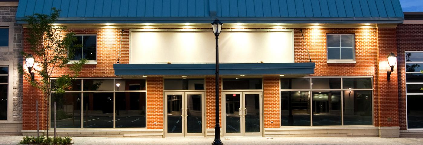 Store with outdoor lighting