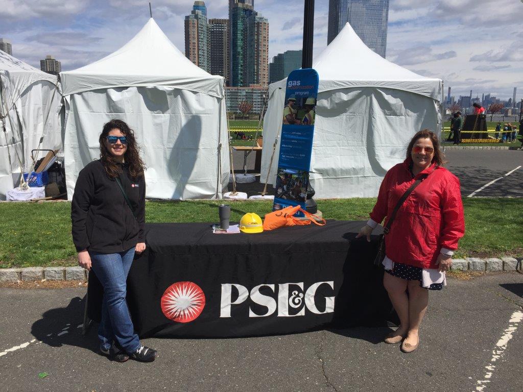 PSE&G Gas Construction employees participating in  the Hudson County Earth day on April 27, 2019, in Liberty State Park, Jersey City, N.J. 
