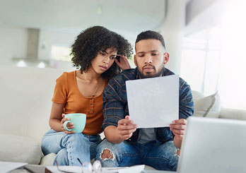 Customers shown reviewing Customer Bill of Rights