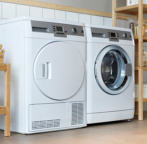 Front-loading washer and dryer